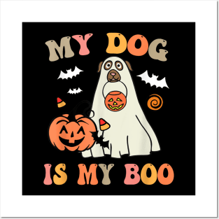 My Dog is My Boo Halloween Shirt, Spooky Dog Tee, Ghost Dog Shirt, Dog Mom Shirt,Halloween Dog Posters and Art